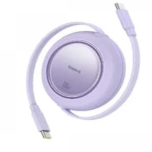 Baseus P10364500213-00 Free2 Pull Mini Kablolu USB-C 100W 2M Mor Şarj Kablosu