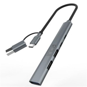 Inca IUTP-06TX 4 USB 3.0 + 2x USB 2.0 + Type-C + PD 100W   Çoklayıcı