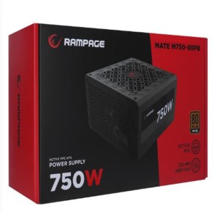 Rampage MATE M750-80PB 750W 12cm Fan Full Modular 80 Plus Bronze Aktif PFC Siyah Power Supply