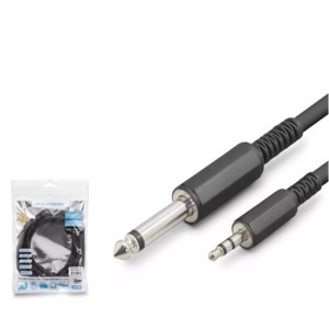 Hadron Hdx1077 6.5Mm To 3.5Mm Kablo Enstrüman Gitar 3M Siyah 