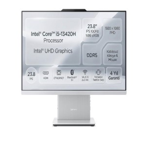 Lenovo Ideacentre 24IRH9 F0HN0053TR I5-13420H 16GB 512GB SSD 23.8" Fhd FreeDOS AIO Bilgisayar