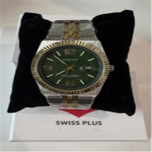 Swiss Plus Man Watch Premium Seri Model-3 ST3450AGS Green-Gold