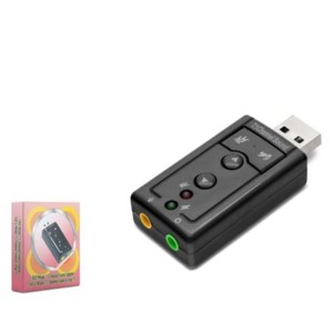 HADRON HDX5255 USB Harici Ses Kartı 7.1 Tuş Kontrollü Siyah