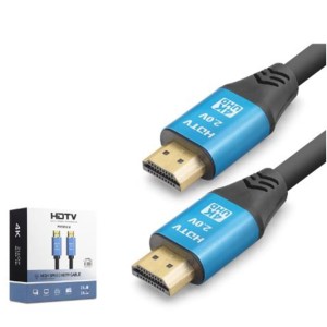 NODAR ND4057 HDMI 2.0 Kablo 4K 60 Hz OD 8.0 mm 30 m Siyah Mavi