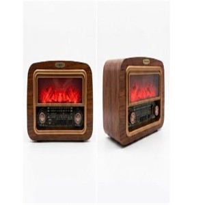 Everton Rt-742 Şömine Göstergeli  Bluetooth Fm-Usb-Tf-Aux  Şarjlı Nostaljik Radyo