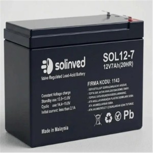 Solinved 12v 7AH Kuru Akü 