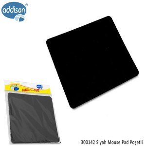 Addison 300142  Siyah Mouse Pad Poşetli