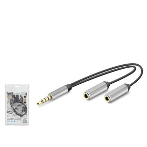 HADRON HDX1087 3.5 mm Kulaklık Mikrofon Ayırıcı Kablo 23 cm Siyah