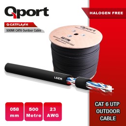 QPORT 500M CAT6 MAKARALI OUTDOOR 23AWG LSZH KABLO (Q-CATFLASH)