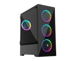 FRISBY FC-9310G 650W 80+ USB3.0 4x12CM RGB FAN PENCERELI ATX SIYAH KASA