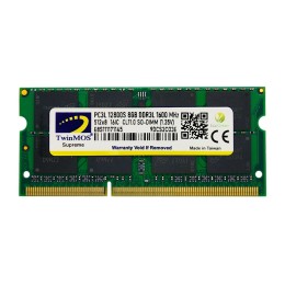 8 GB DDR3 1600MHz TWINMOS CL16 1.35V LOW VOLT. SODIMM (MDD3L8GB1600N)