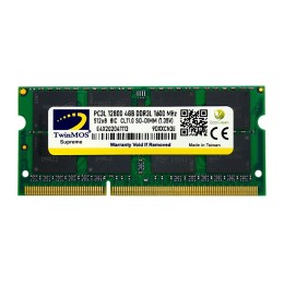 4 GB DDR3 1600MHz TWINMOS CL16 1.35V LOW VOLT. SODIMM (MDD3L4GB1600N)