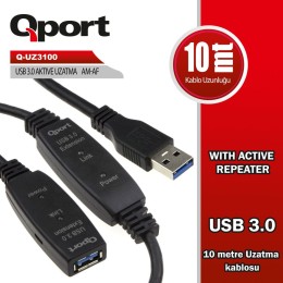 QPORT USB3.0 10MT UZATMA KABLOSU YENILEYICI (Q-UZ3100)