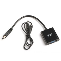 TX (TX-HD-AHDMIXVGA) HDMI TO VGA CEVIRICI +SES KABLOSU SIYAH