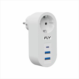 FLY 3400 TERMAL AKIM KORUMALI COCUK KORUMALI 1xPRIZ 2xUSB 1xUSB TYPE-C 2.1A PRIZ