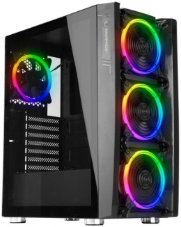 RAMPAGE HACKER 650W 80+ BRONZE 4x12CM RGB FAN USB3.0 MID-TOWER ATX SIYAH KASA